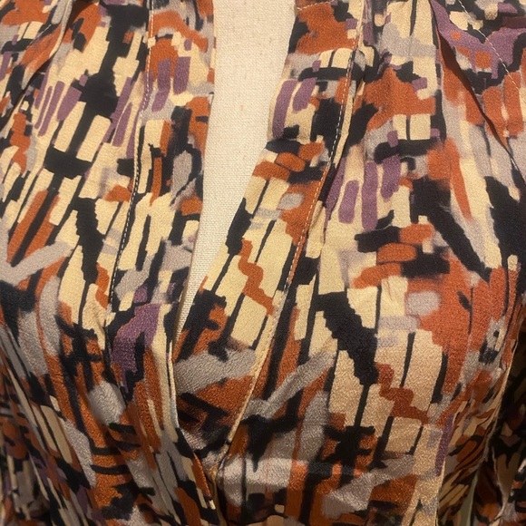 Women’s Maxi Long Sleeve Brown Black Cream Purple Dress New medium - Picture 4 of 16